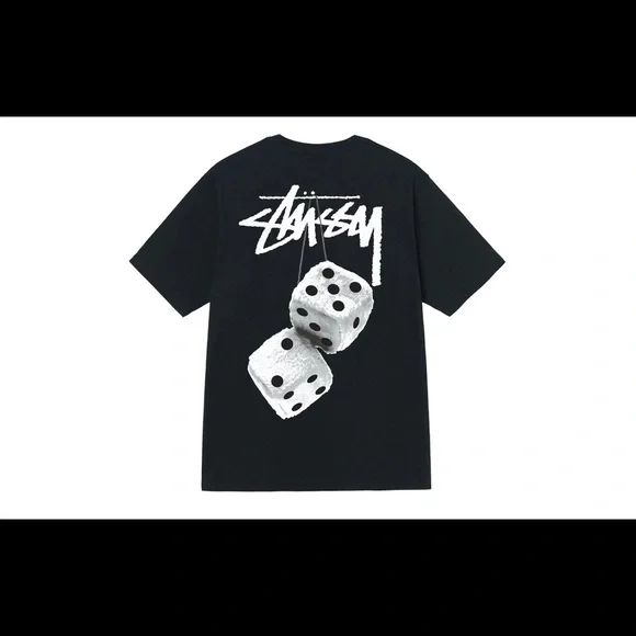 Stussy | Shirts | Stussy Fuzzy Dice Tee Shirt Black | Poshmark